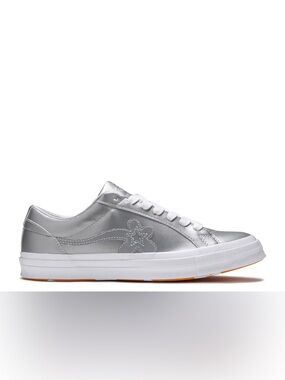 Silver Converse Tyler the Creator Golf Le Fleur‎ x One Star Ox '3M' Size 6w/4m